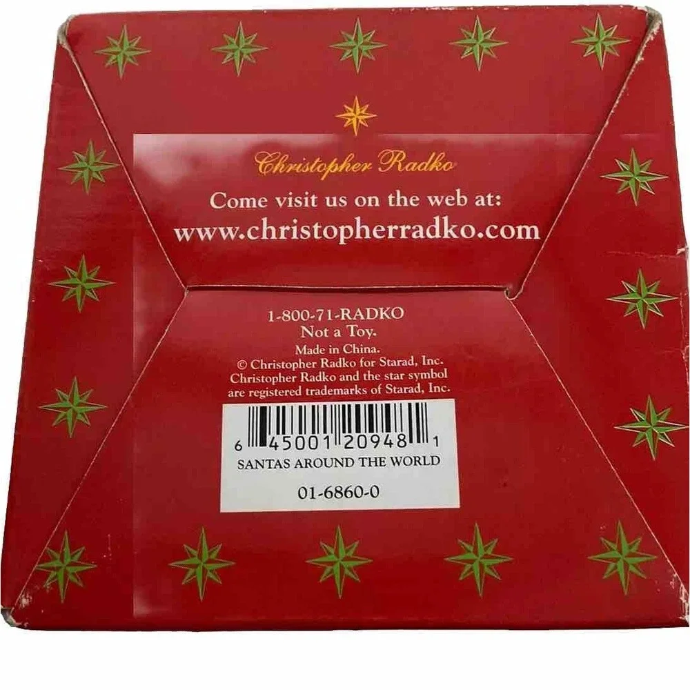 Christopher Radko Christmas Ornament Santa Around the World 0168600 EUC
